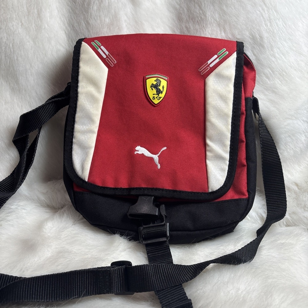 Puma Pmmo1005red - Men`S Ferrari Portable Regular Portable Crossbody Bag Euc